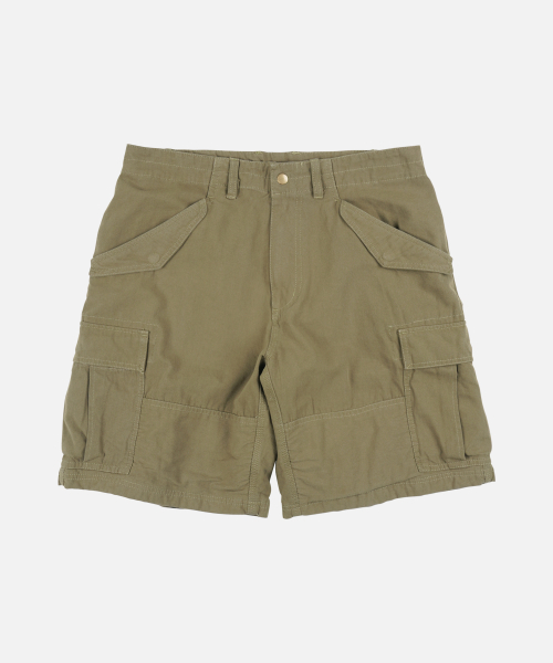 CANVAS ESSENTIAL CARGO SHORTS _ DEEP KHAKI