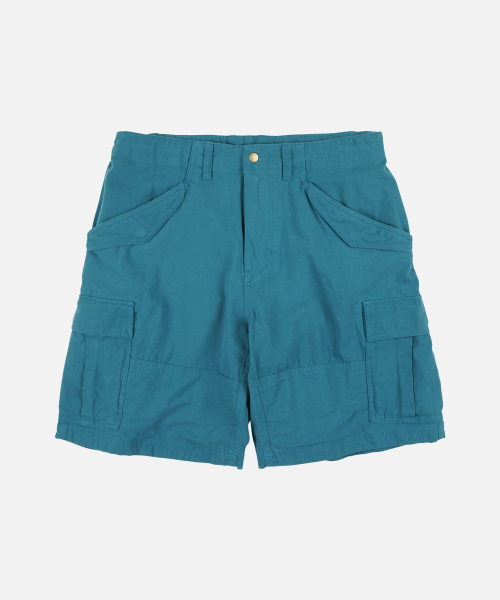 CANVAS ESSENTIAL CARGO SHORTS _ TEAL