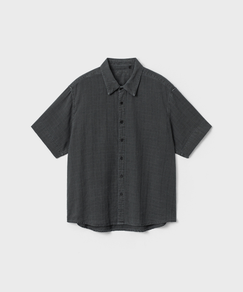 Рубашка Non Pocket Chico Short Sleeve — Dyed Charcoal Check