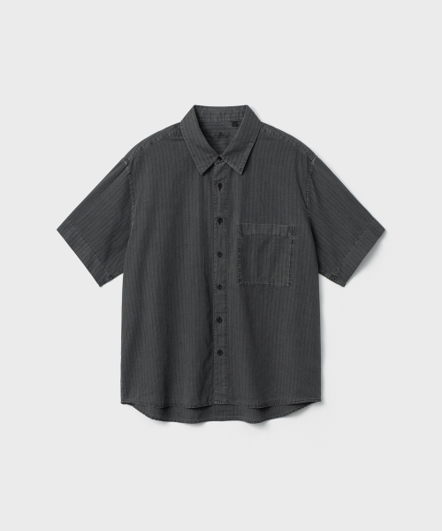 Рубашка с коротким рукавом Chico - Charcoal Jacquard Stripe
