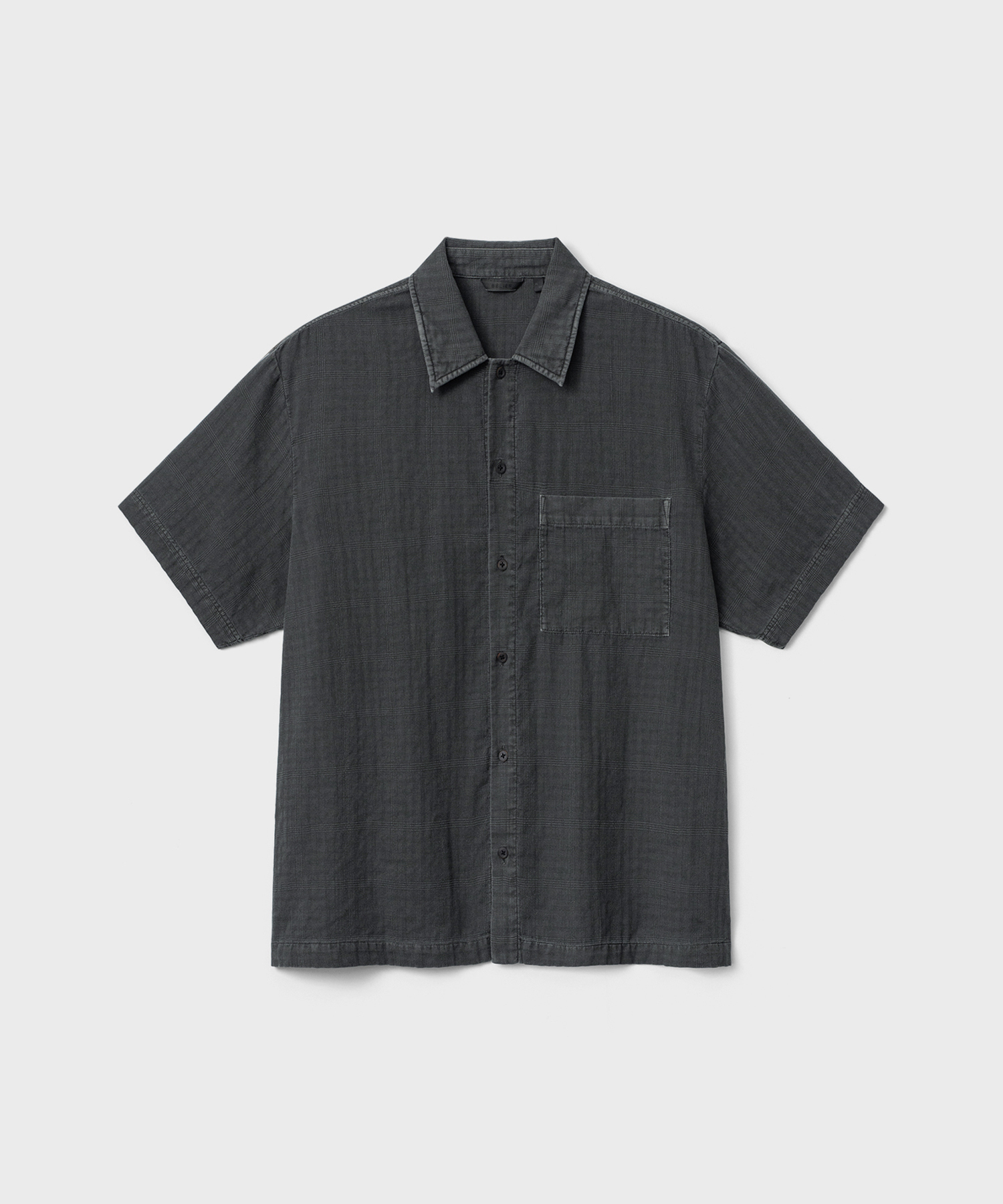 Кроп-рубашка City Essential - Dyed Charcoal клетка