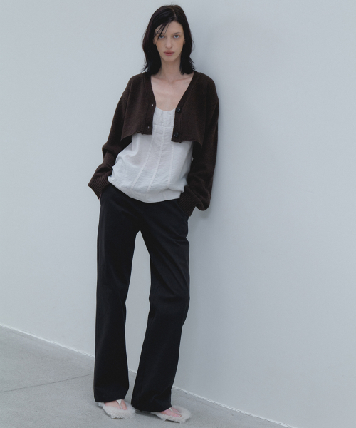 Low Rise Cotton Slacks_Black