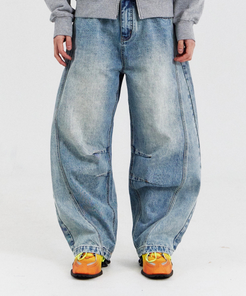 FST CURVED PANTS (BLUE)