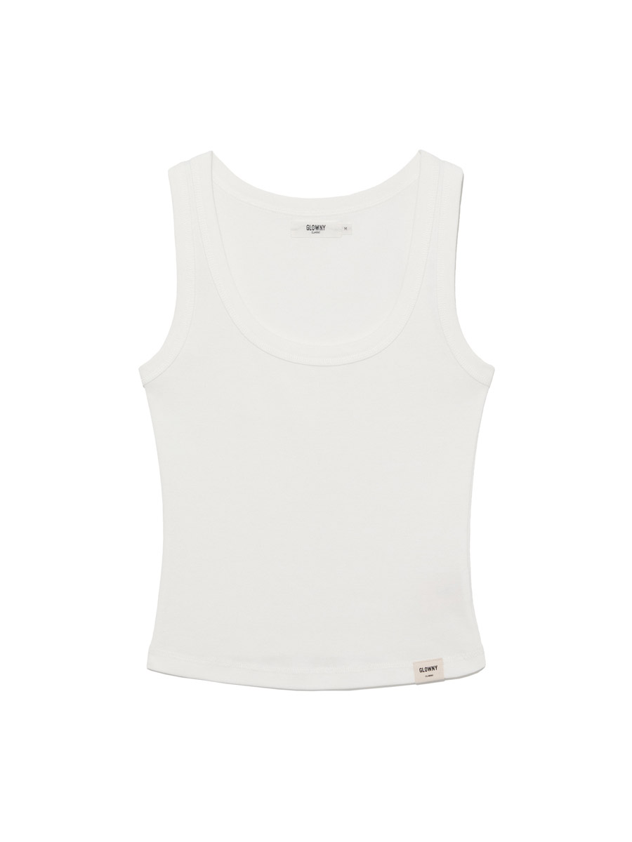 G CLASSIC SCOOP NECK SLEEVELESS (WHITE)
