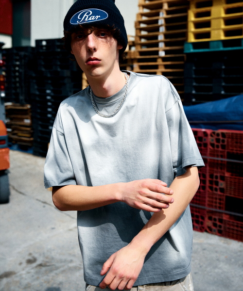 Полукроп футболка Vintage Faded Round _ Dusty Grey