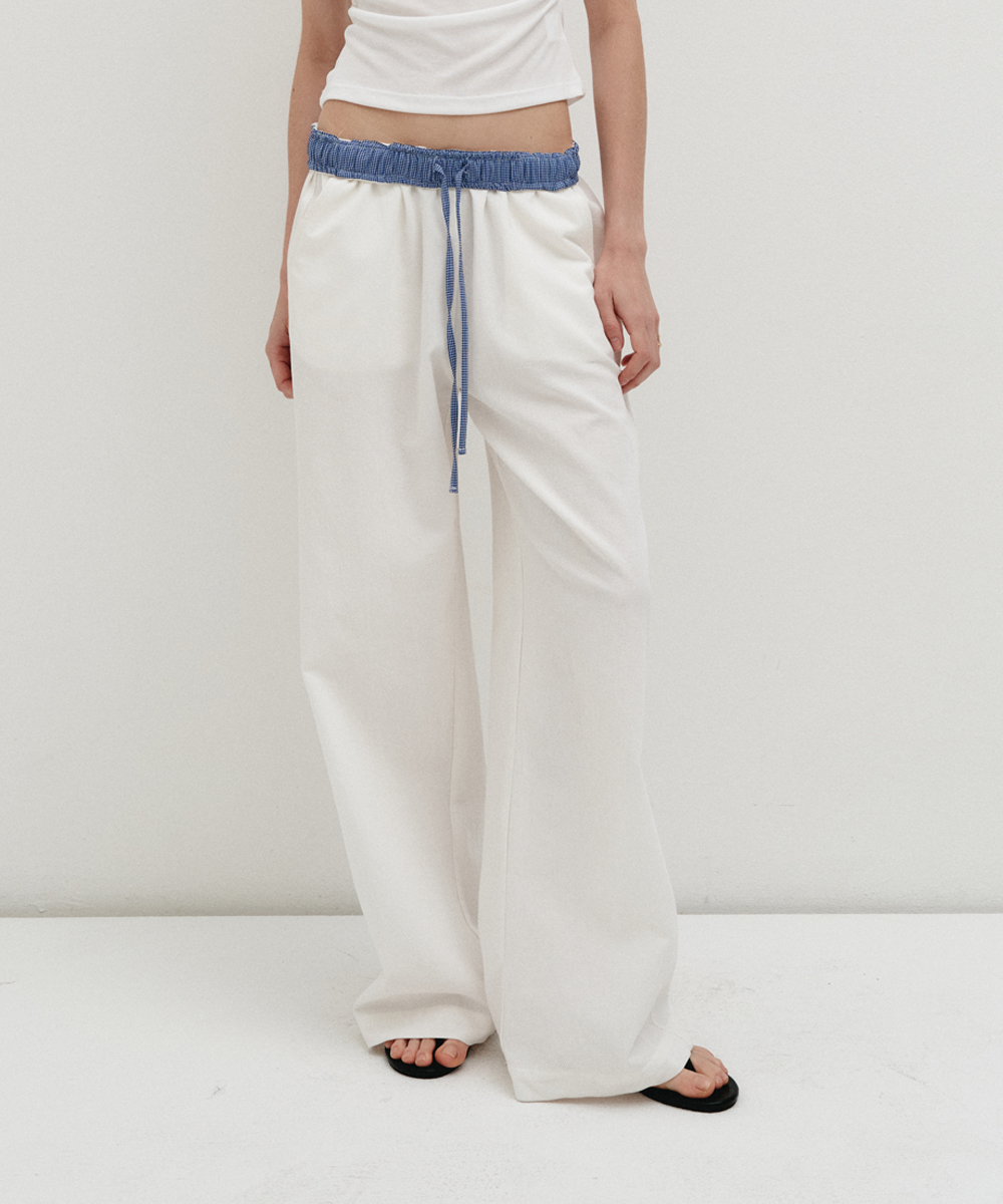 NOVA TWO-WAY COTTON BANDING PANTS_IVORY