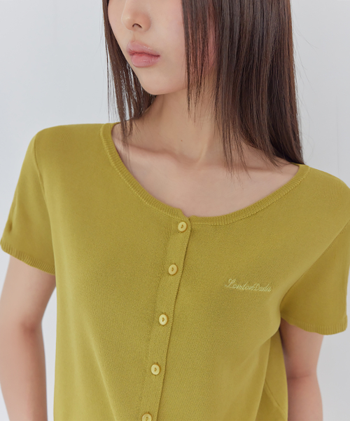 Viscose Button Knit Cardigan, OLIVE