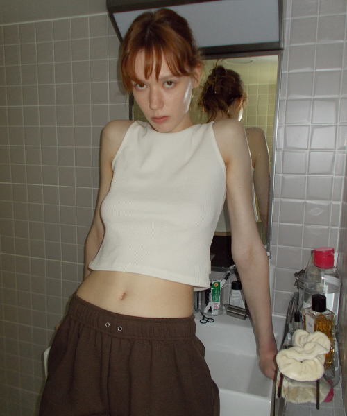 Easy Waffle Sleeveless_Ivory
