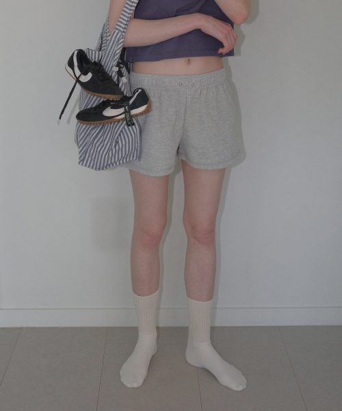Easy Waffle Shorts_Light Melange