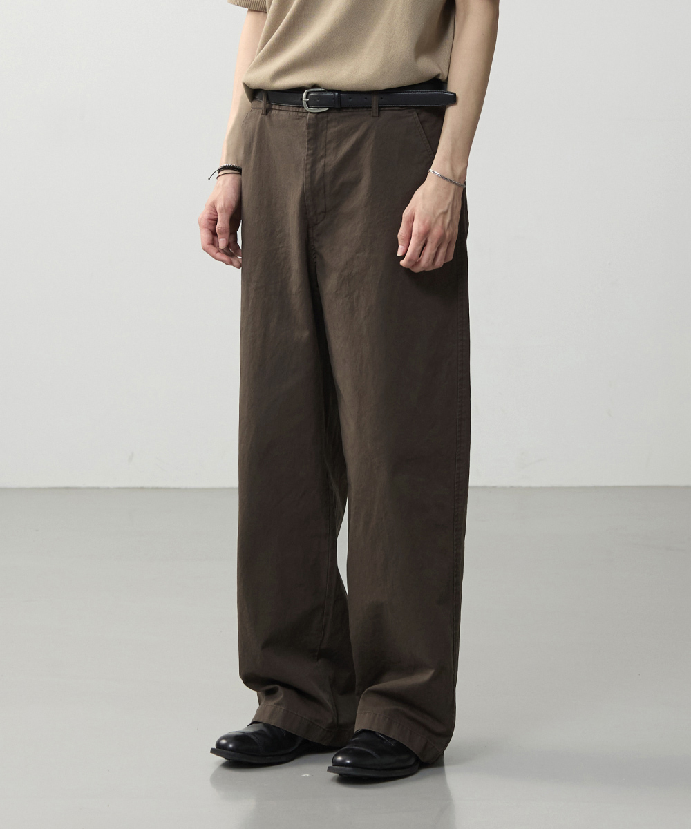 Широкие чиносы эссенциал - washed brown