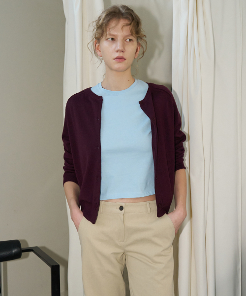 All-Day Round Cardigan_Grape