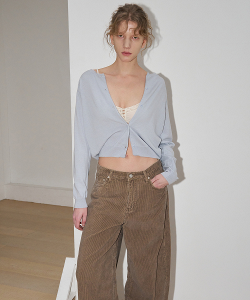 All-Day Round Cardigan_Skyblue