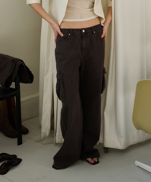 Pigment Cargo Pants_Brown