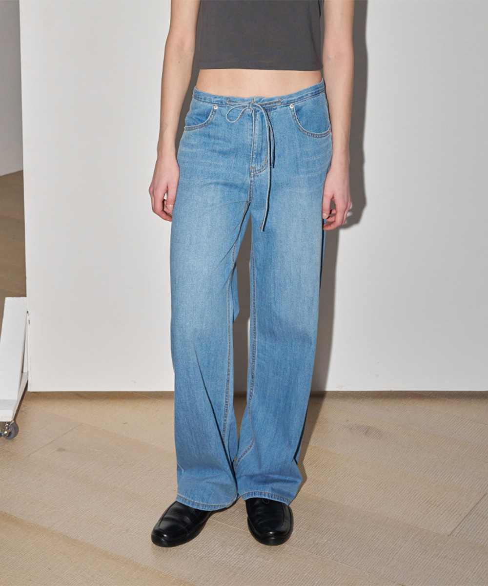 Waist Tie Denim_Light Blue
