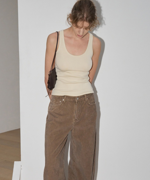 Soft Double Sleeveless_Beige