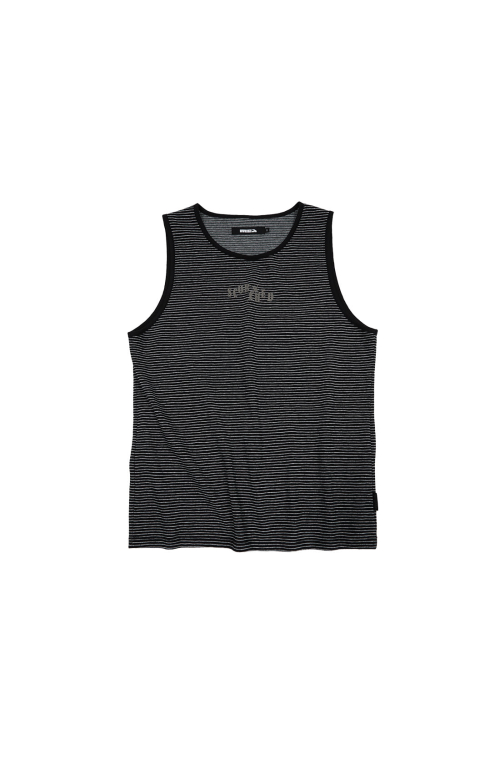 SCORCHED STRIPE SLEEVELESS [BLACK]