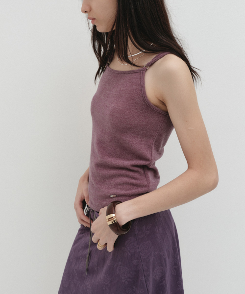 LILY RIBBED CAMI TOP_PURPLE