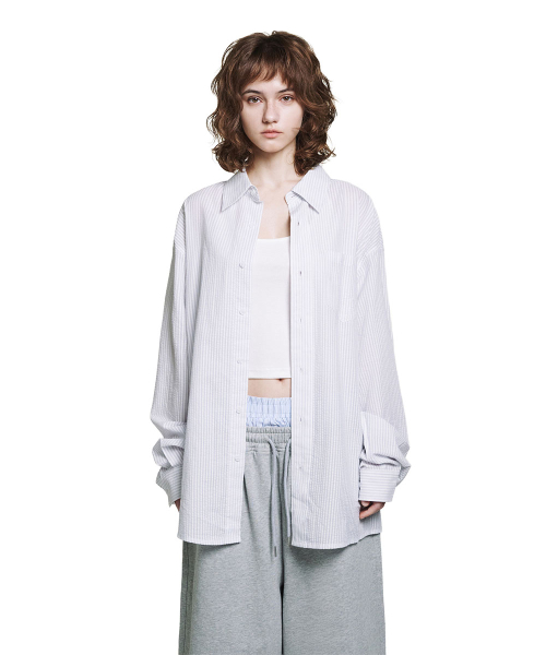 RO Pin Stripe Shirt - Sky blue