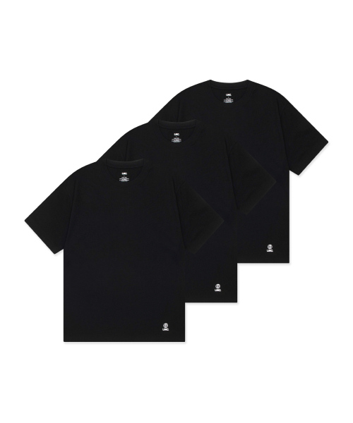 GLOBE TEE 3PACK black