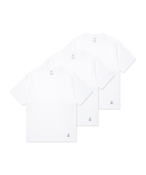 GLOBE TEE 3PACK white