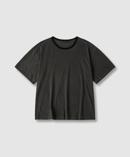 Pigment Dyed Stripe футболка с коротким рукавом — Deep Charcoal
