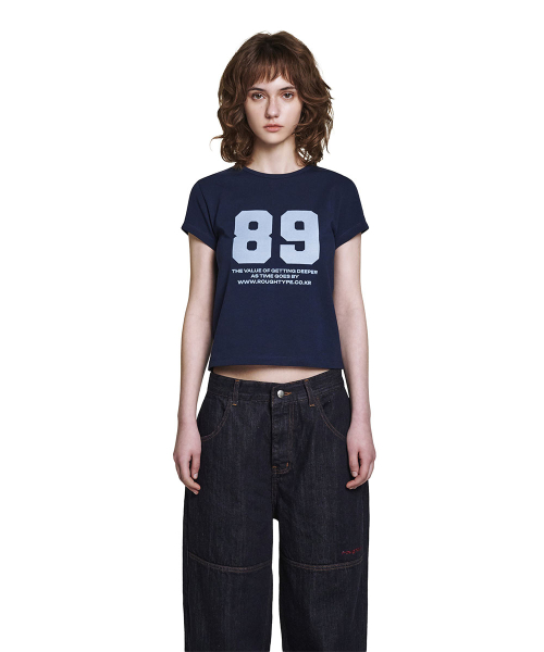 89 Crop Short-sleeved Shirt - Navy