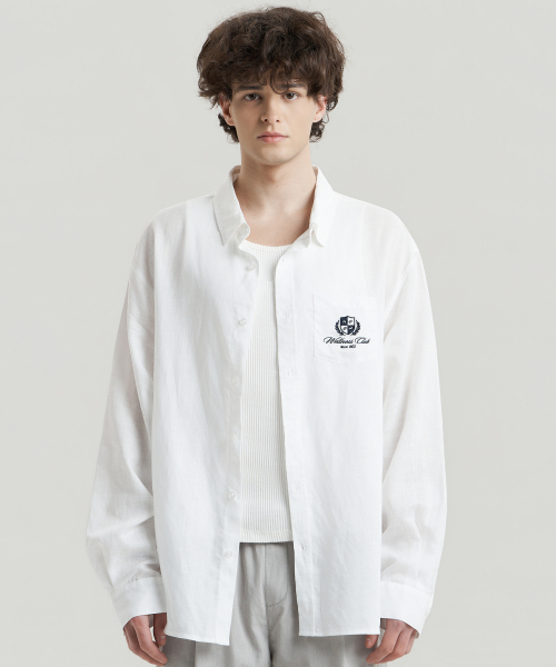 Овершот из тенселя и льна Heritage - White
