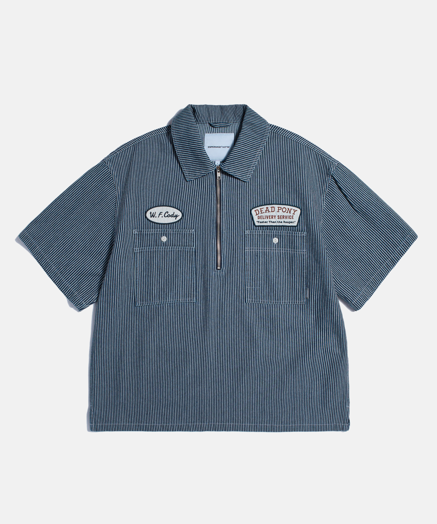 Hickory Half Zip Work Shirt Dark Indigo