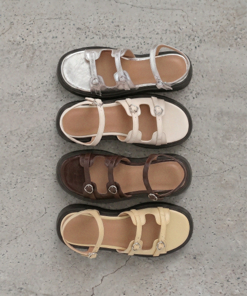 Triple Heart Strap Platform Sandals (att6003)