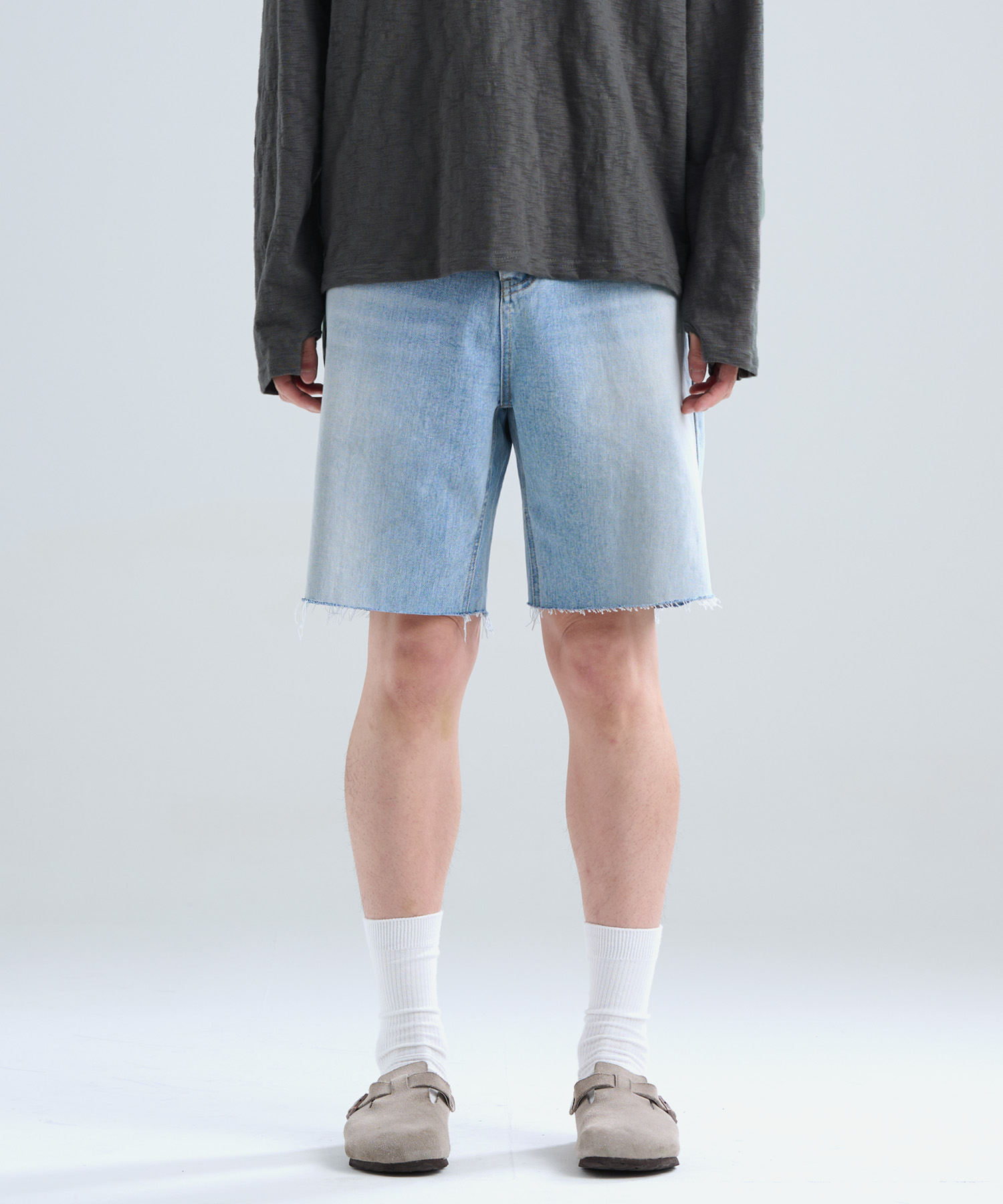 TL half denim pants (BL)