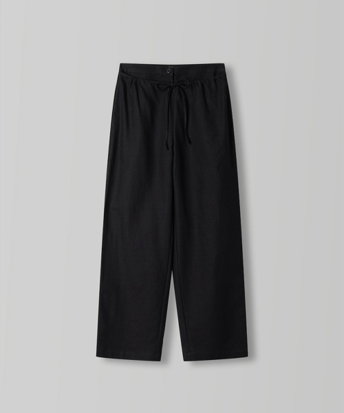Linen Layer Pants_Black