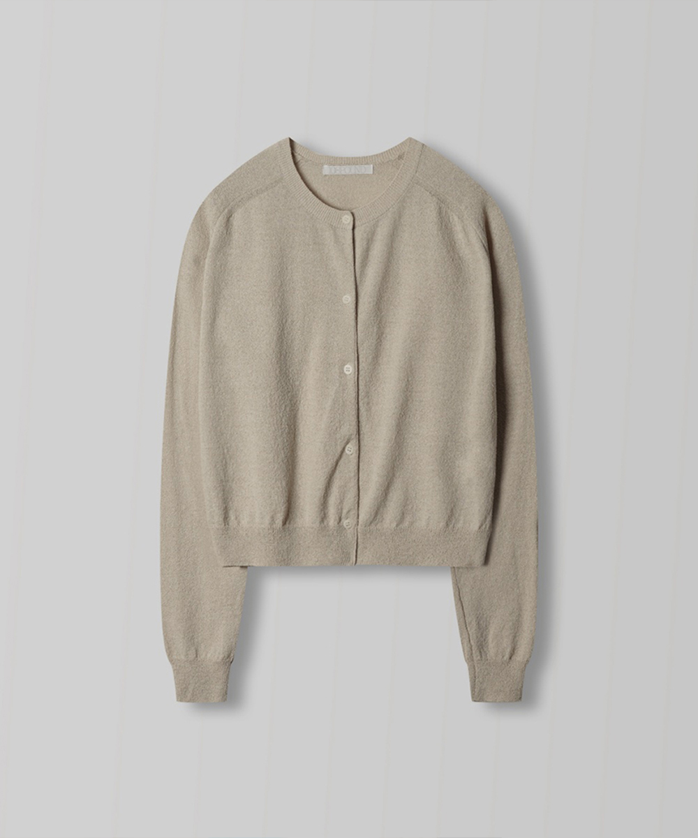 Lino Knit Cardigan_Beige