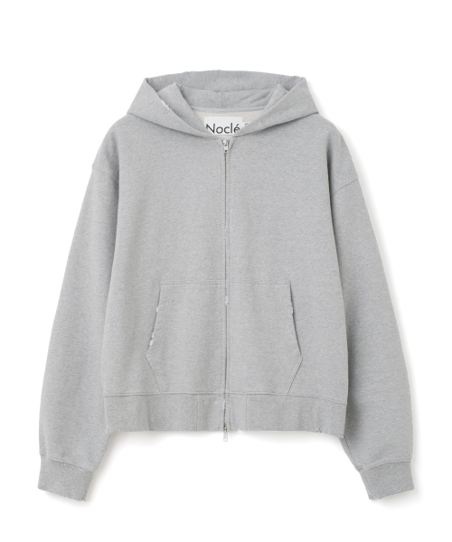 Structure Sweat Hoodie Zip Up Grey