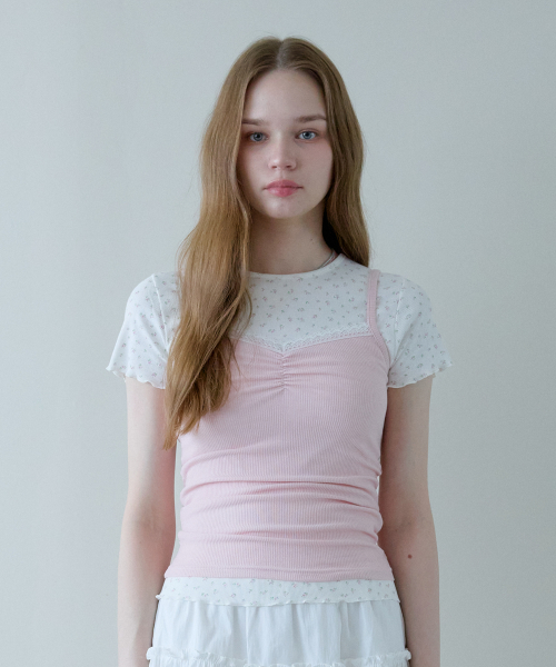 DEWY LOVELY BUSTIER SET_PINK
