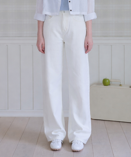 SOFT MILD DENIM PANTS_IVORY