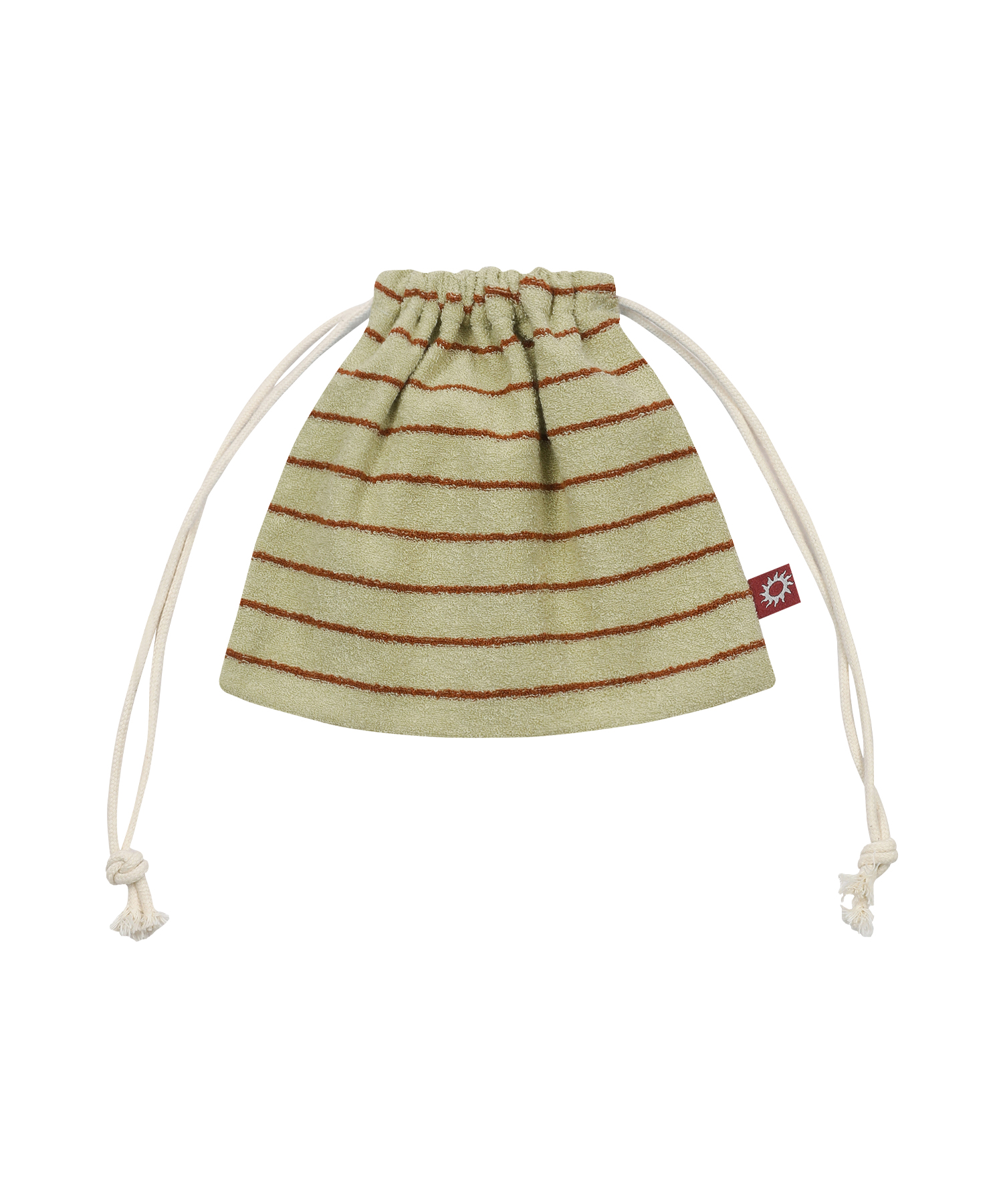 Stripe Pouch Brown