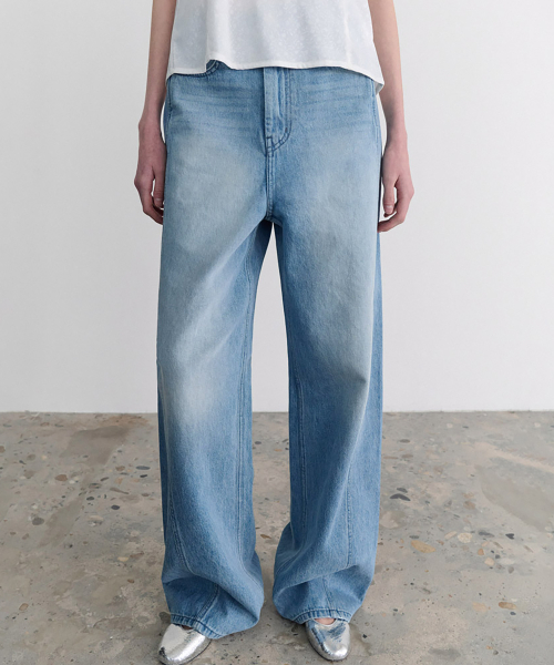 Erra line wide pants (light blue)