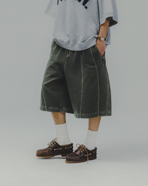 Iconic Pigment Sweat Half Pants - Green