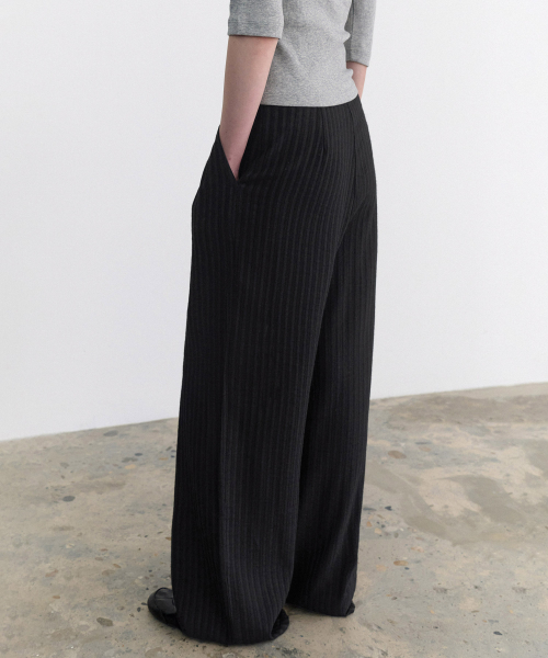Parco two tuck pants (black)