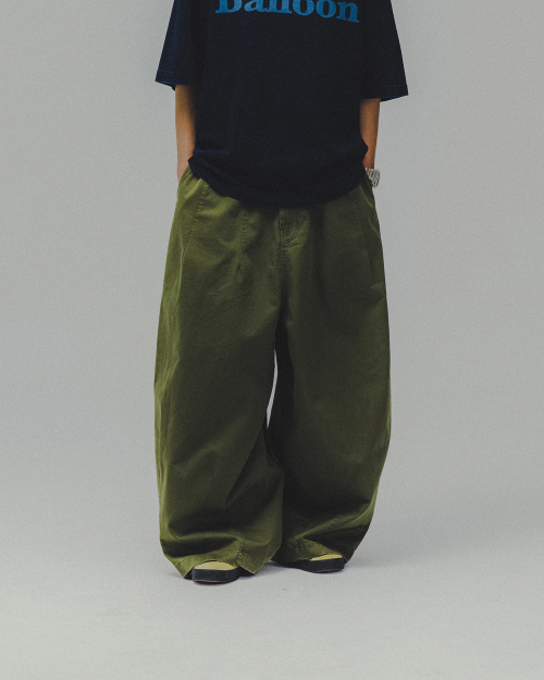 Washed Balloon Pants - Khaki