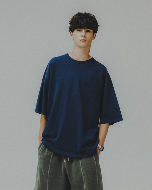 Essential Pocket Half Tee - Navy