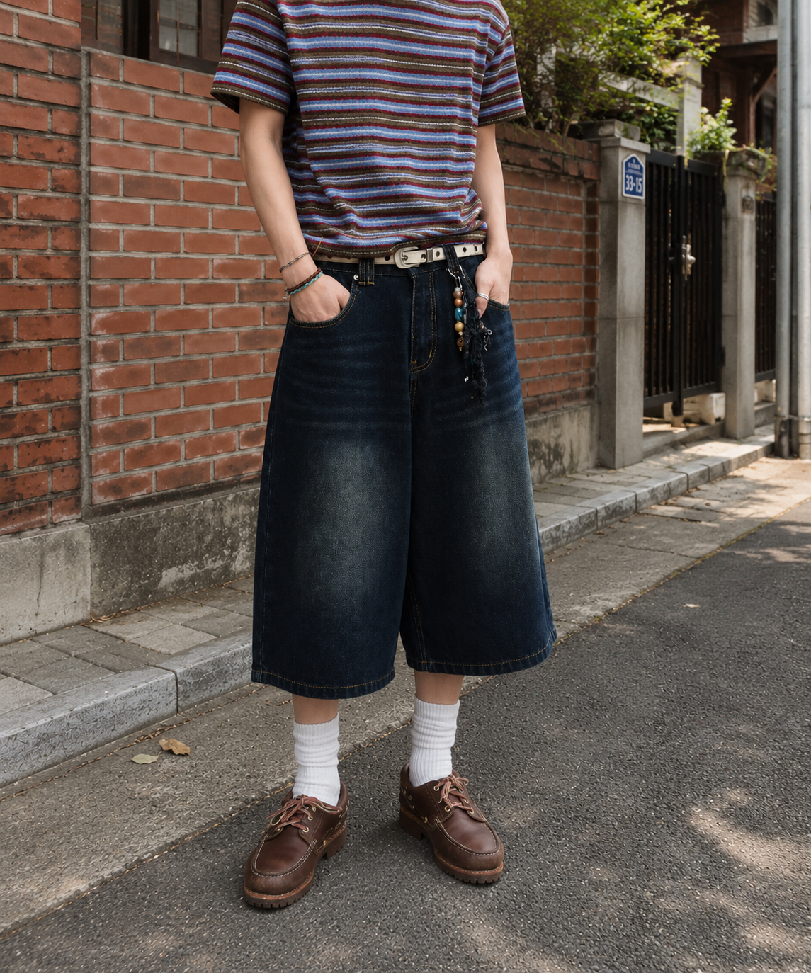 Everyday Bermuda Denim Shorts [Oil Blue]