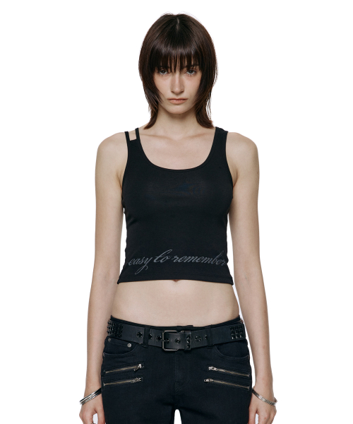Back Line Strap Sleeveless - Black