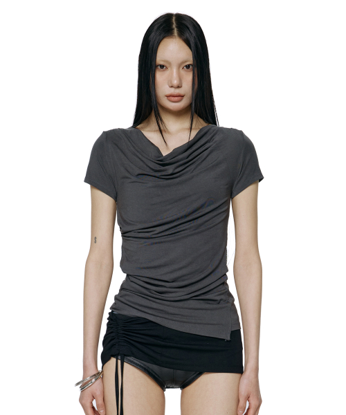 Drape Essential Top - Charcoal