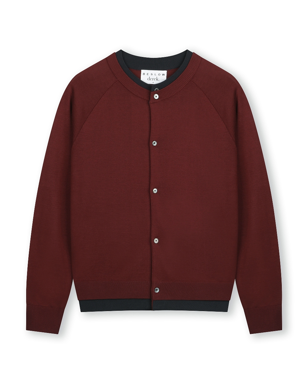 БИСЛОУXДЕРИК лонгслив Layered Crew Neck Cardigan BURGUNDY