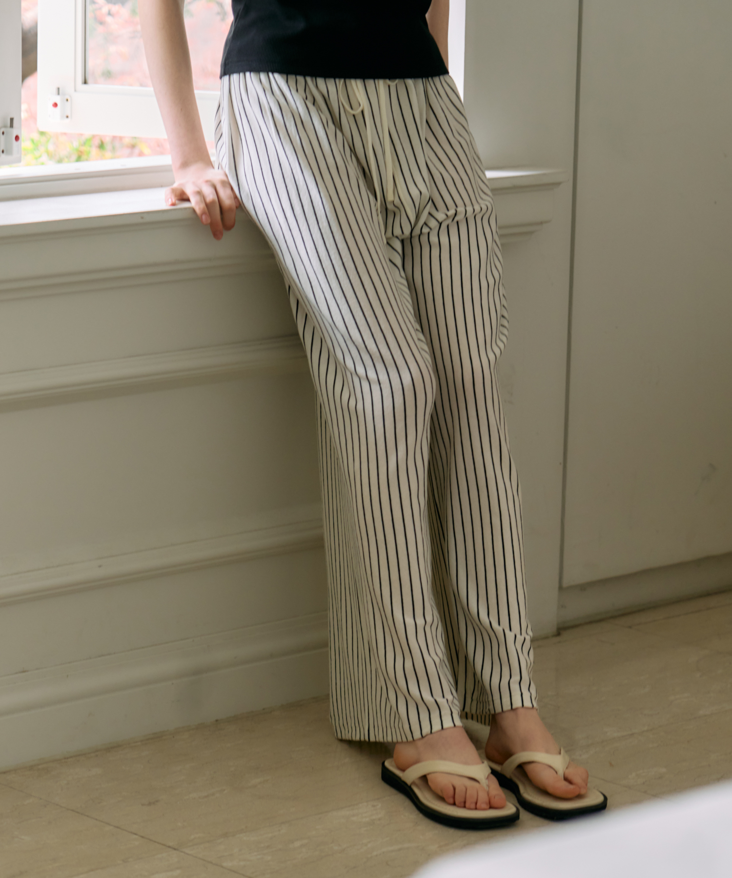 Elinea Knit Stripe Pants_2Color