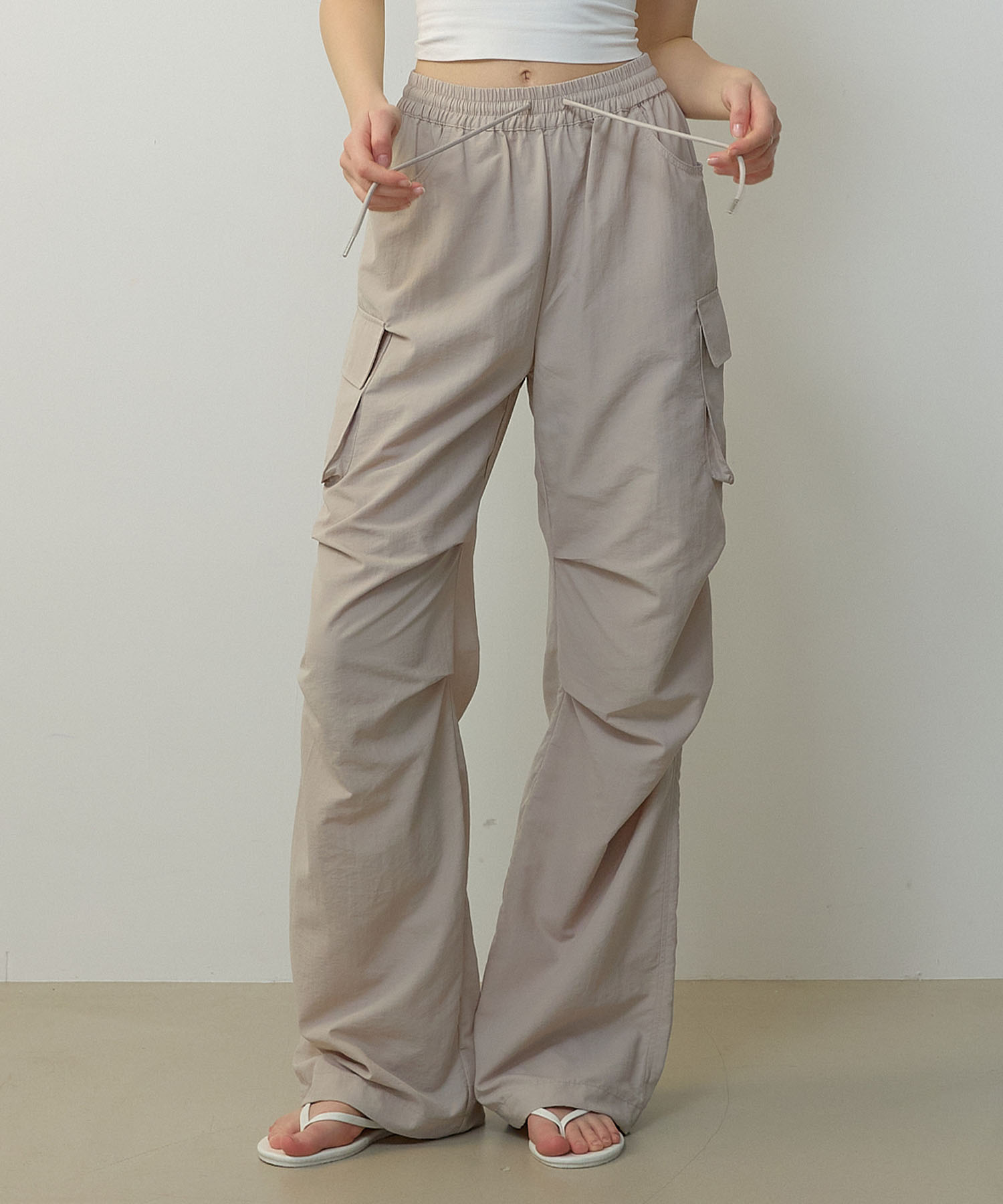KNEE TUCK TWO-WAY CARGO BANDING PANTS_4COLORS