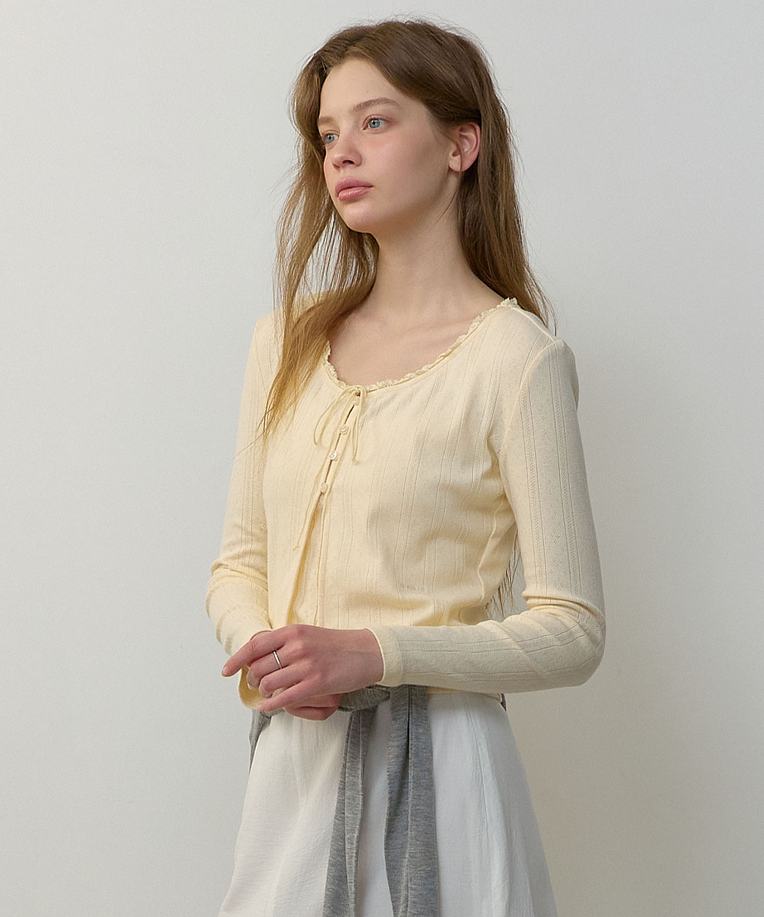 JERSEY SLEEVELESS CARDIGAN SET