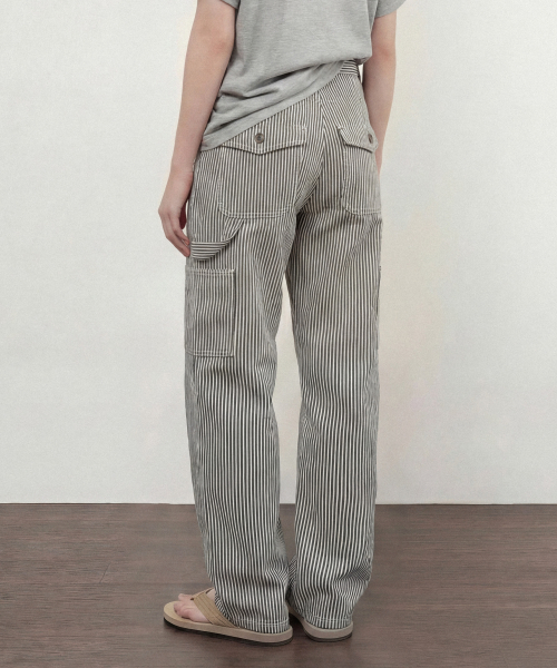 SIEN STRIPE CARPENTER PANTS - CREAM