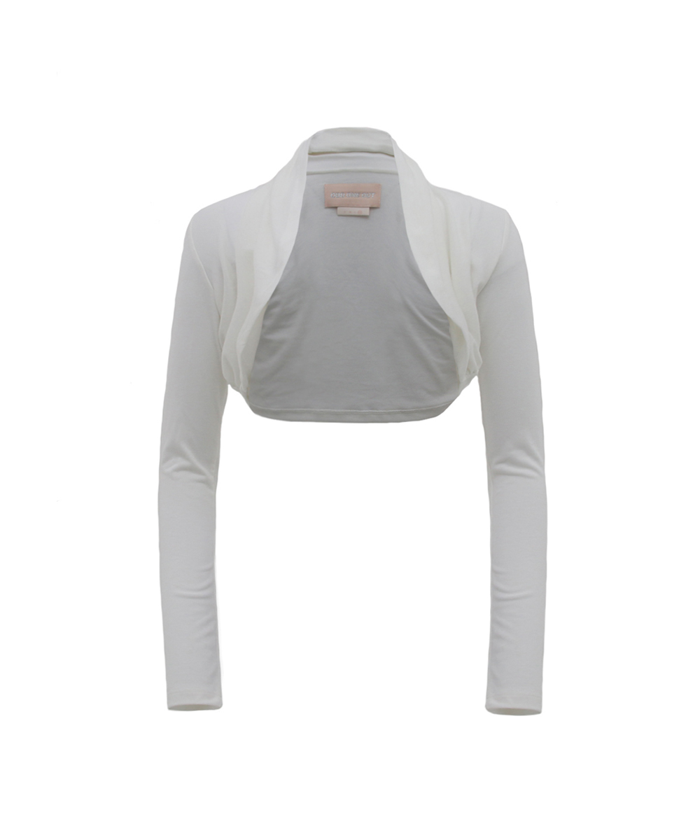 BALLERINA DRAPE CARDIGAN WHITE